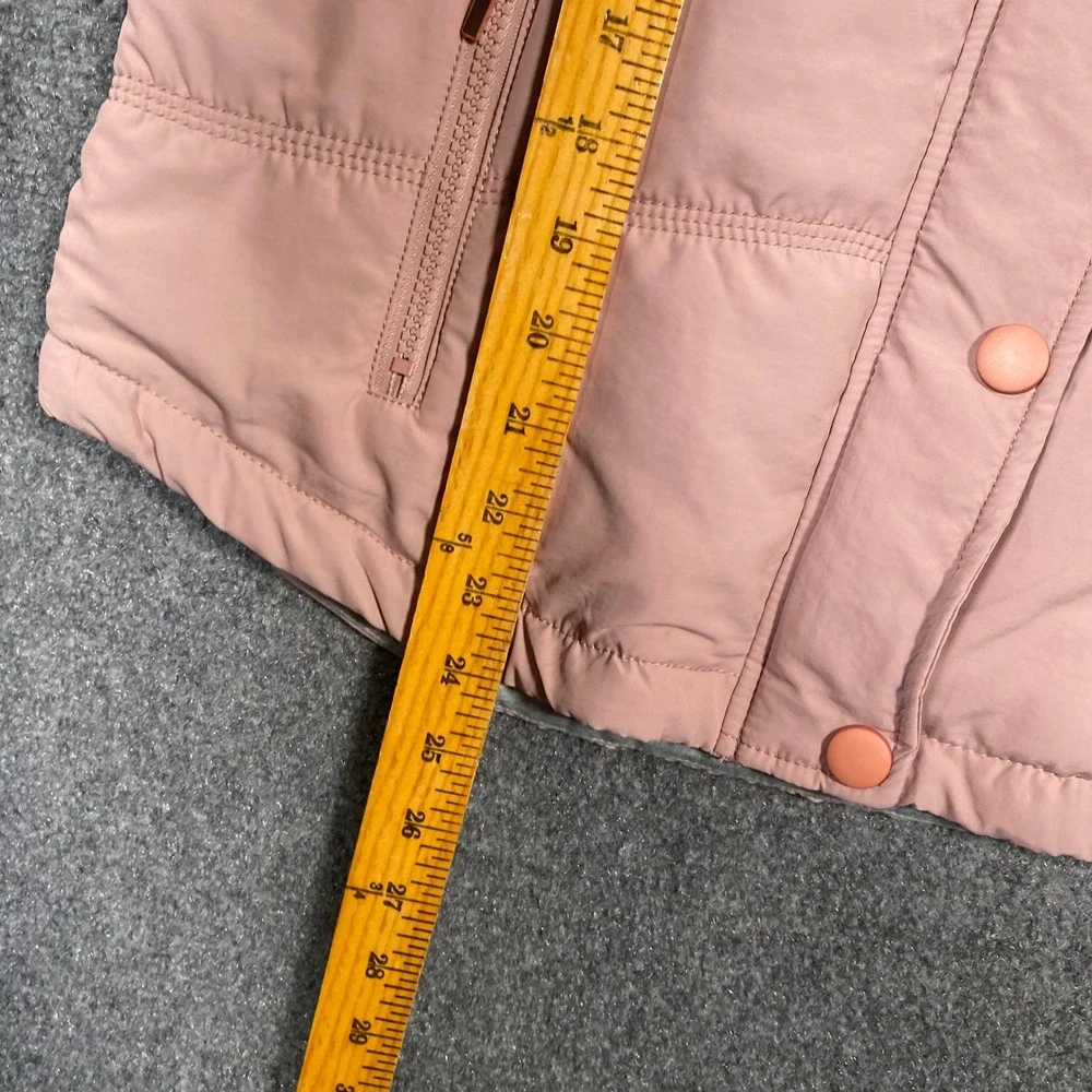 Ashley by 26‎ International Mauve Puffer Vest Hooded Quilted Zip Womens Small